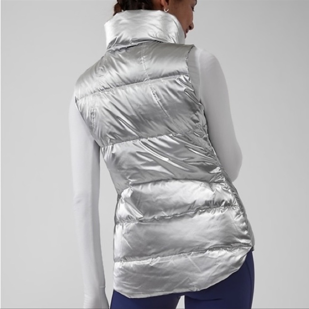 New Athleta Metallic Downtown Vest Gem